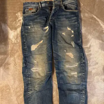 ARMANI 데미지 가공 데님 팬츠