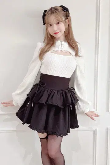 MARS 하트 ZIP 골지 상의