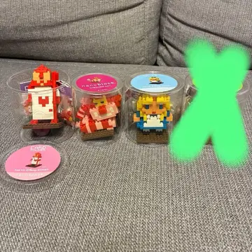 도쿄 디즈니 리조트 나노블록 이상한 나라의 앨리스 3개 세트 완성품