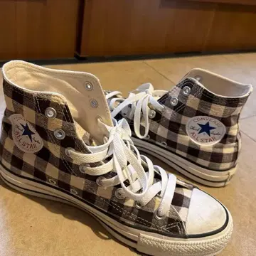 Converse 하이컷 스니커즈 깅엄 체크
