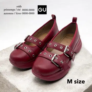 GU x rokh 콜라보 메리제인 빨간색 M(23~23.5) 새상품급