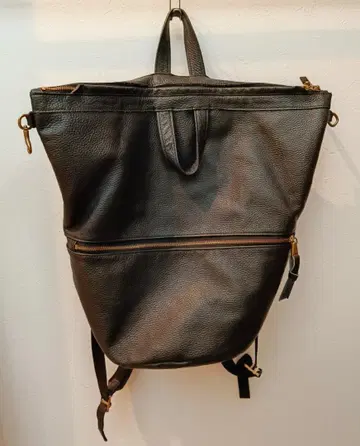 selvedge. 가죽 2way 백팩 블랙 대용량