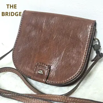 THE BRIDGE 천연 가죽 숄더백 브라운 미니 숄더