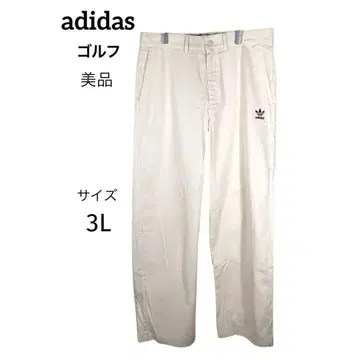 adidas 와이드 팬츠 치노 팬츠 화이트 34 면100 새상품급