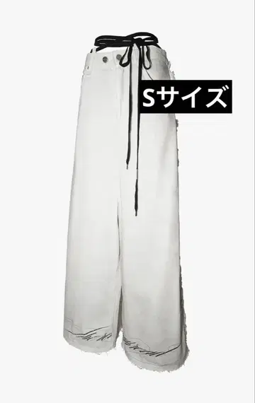 corded script denim theredthread white S