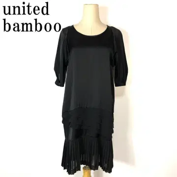 united bamboo 밑단 플리츠 원피스 블랙 4 B7787