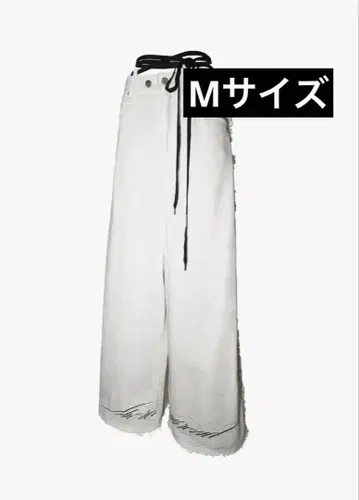 corded script denim theredthread white M