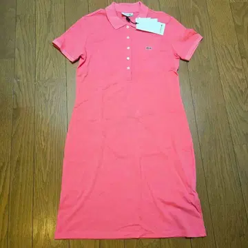LACOSTE 폴로 원피스 핑크 36