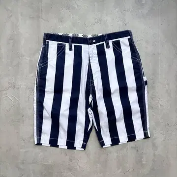 [ Dickies ] 마린 스트라이프 하프 팬츠 W30