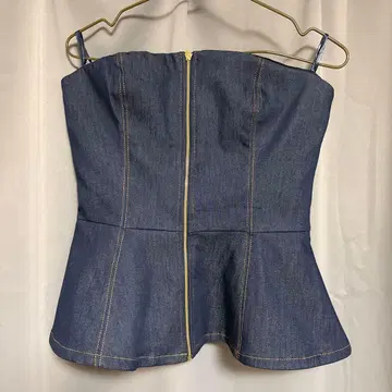 ZARA 데님 뷔스티에 인디고 블루 S 사이즈