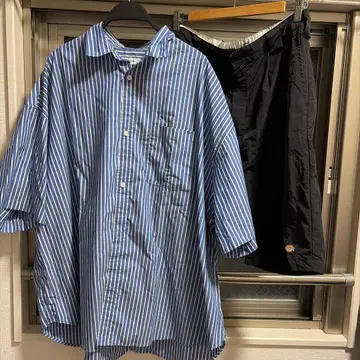 nikoand Dickies 숏팬츠 스트라이프 셔츠 세트