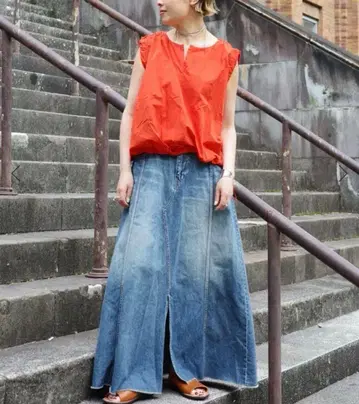 미사용 새상품 2025 journal 11OZ 데님 스위치 스커트