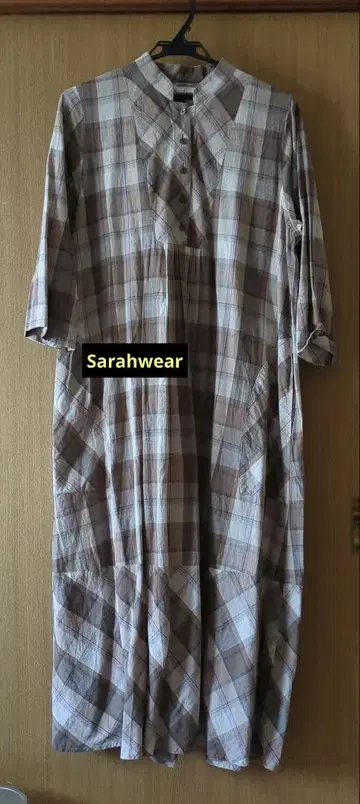 Sarahwear 체크 무늬 셔츠 원피스