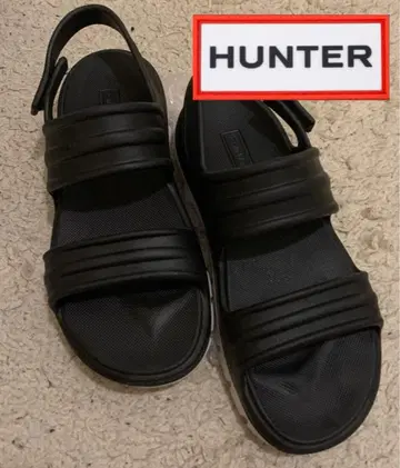 HUNTER 스포츠 샌들 블랙