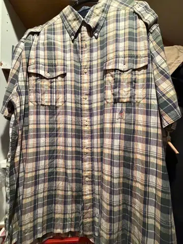 Tommy Hilfiger 체크 무늬 반팔 셔츠