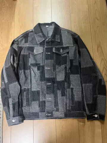 패치워크 데님 자켓 블랙 XL
