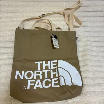 THE NORTH FACE 빅 로고 토트 다크 베이지