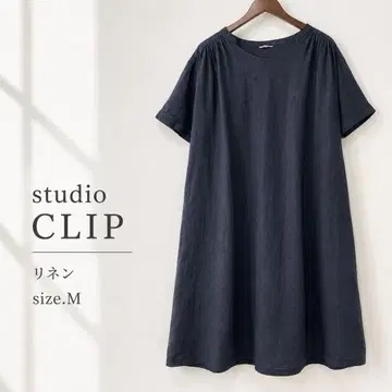76 새상품급 루즈한 사이즈 studioCLIP 린넨 원피스