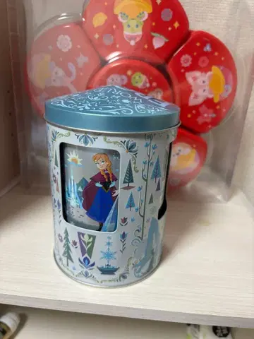디즈니 Frozen 안나와 눈의 여왕 틴 케이스 오르골