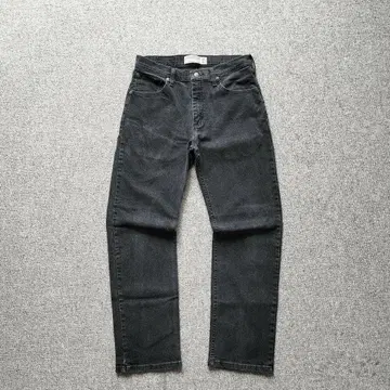 Wrangler 블랙 데님 팬츠 스트레이트 블랙 청바지 남성용 W30