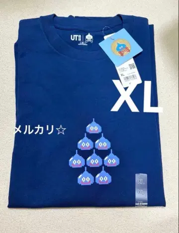UNIQLO 유니클로 T셔츠 드래곤 퀘스트 슬라임 네이비 XL