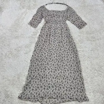 망가타 꽃무늬 롱 제비꽃 원피스 sumiredress