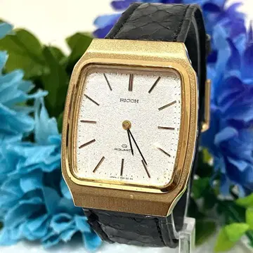RICOH riquartz 리코 특이한 다이얼 골드 손목시계 일본제