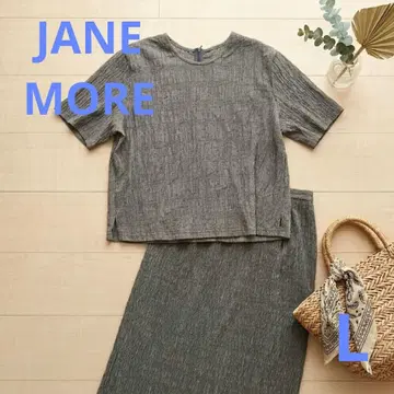 온워드 JANE MORE 플리츠 셋업 반팔 상의 스커트 L