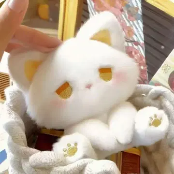 화이트 고양이 봉제 인형 폭신폭신 힐링계