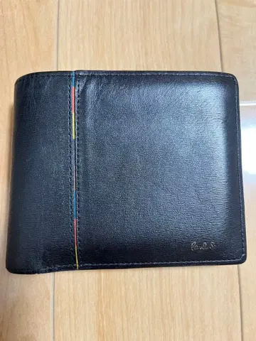 Paul Smith 접이식 지갑 블랙 멀티 스트라이프