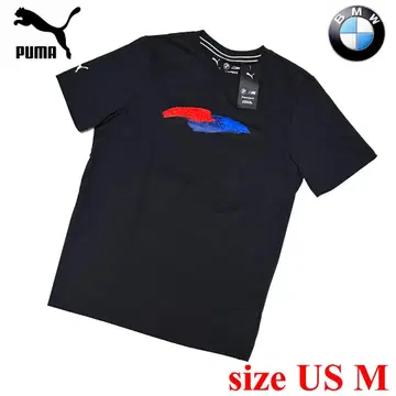 새상품 PUMA US M사이즈 푸마 BMW 스테이트먼트 로고 티 블랙