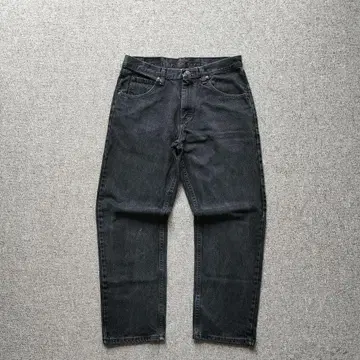 Wrangler 블랙 데님 청바지 스트레이트 남성용 M 구제 의류