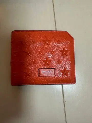 [ 박스 있음 ] JIMMY CHOO 접이식 지갑 오렌지