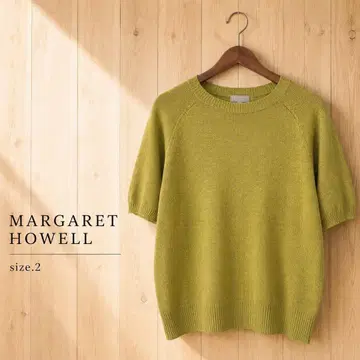 74 새상품급 MARGARET HOWELL 코튼 린넨 썸머 니트