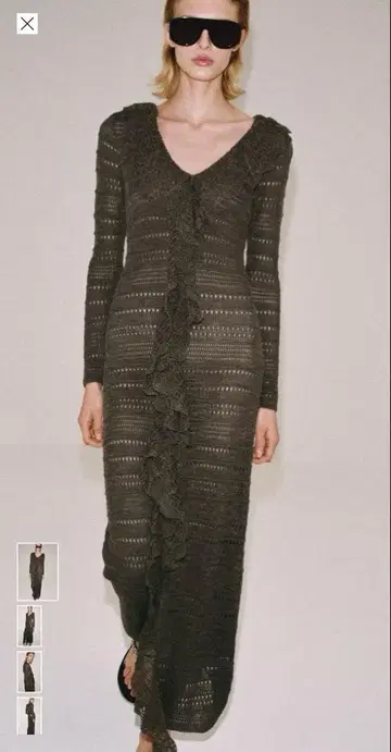 ZARA 프릴 장식 포인트 니트 원피스