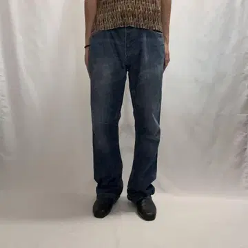 00s archive faded straight denim pants