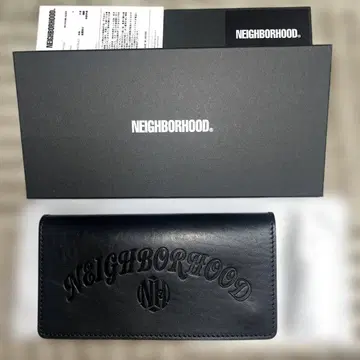 NEIGHBORHOOD 장지갑 월렛 체인 포함 블랙 가죽 미사용품