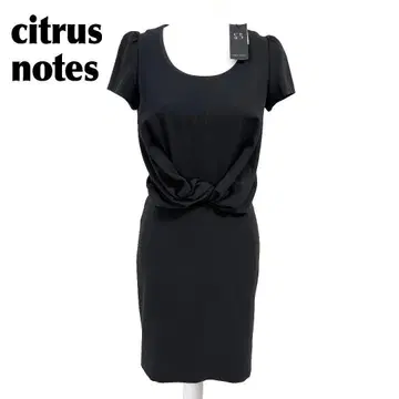 택 포함 CITRUS NOTES 반팔 드레스 원피스 36 블랙 무지