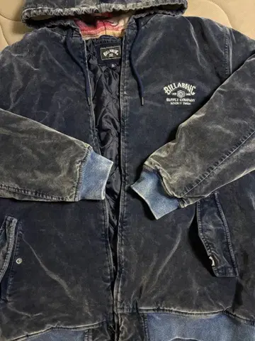 BILLABONG 빌라봉 인디고 벨로아 자켓 남성용 XL 사이즈