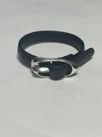 Loud style design 가죽 벨트 팔찌 실버 버클