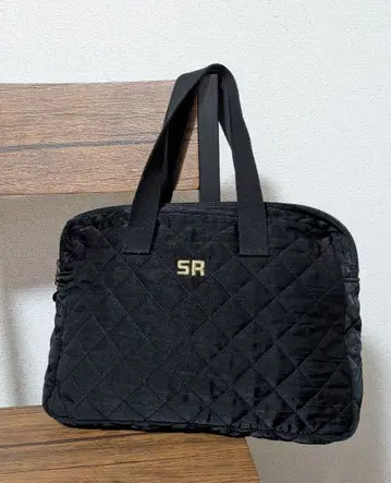 소니아 리키엘 퀼팅 토트백 블랙 SR 자수