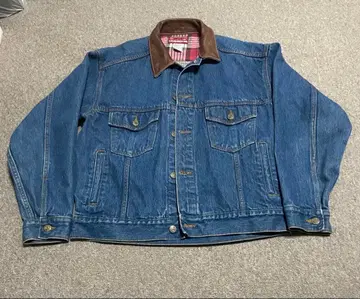 90s MARLBORO 말보로 가죽 절개 데님 자켓 S 사이즈
