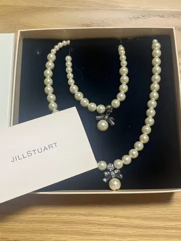 JILLSTUART 펄 목걸이 리본 모티브