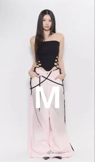 theredthread corded script denim pink M