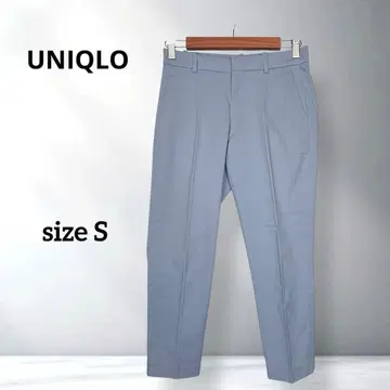 [ 유니클로 ] 드라이 스트레치 크롭 팬츠 테이퍼드 라이트 블루 쾌적 S