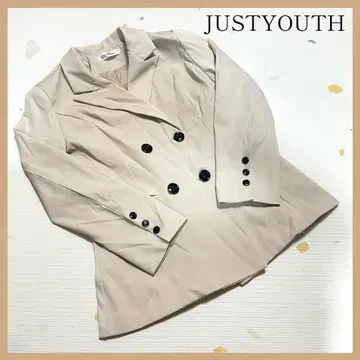 JUSTYOUTH 테일러드 자켓 더블 베이지 L 봄/가을 아우터