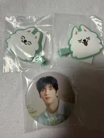 TXT 수빈 캔뱃지 헤어 클립 세트