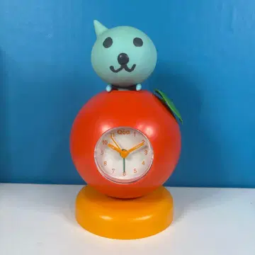 Qoo 쿠 아날로그 탁상시계 오렌지