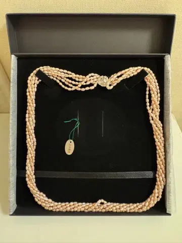 담수 진주 5연 목걸이