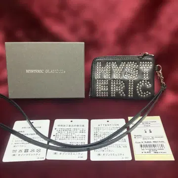 HYSTERIC GLAMOUR 스터드 L자 지퍼 지갑